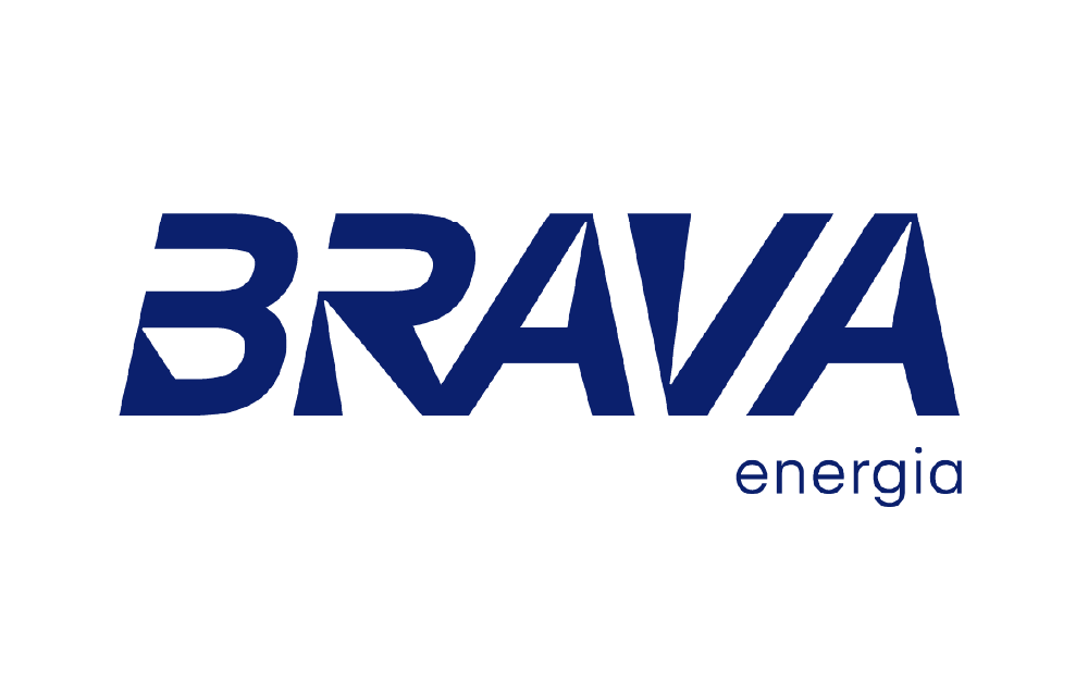 Logotipo da Brava Energia, marca parceira presente na história da LetraA