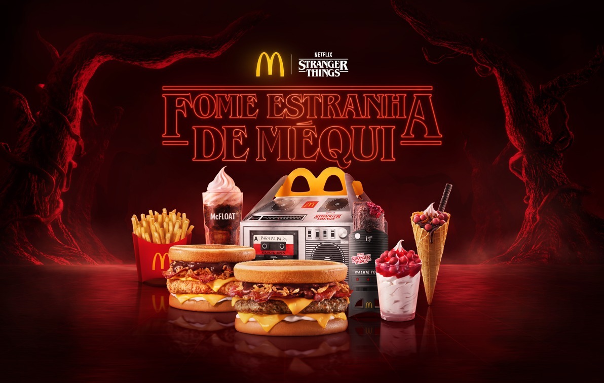 McDonald's produtos em collab com Stranger Things